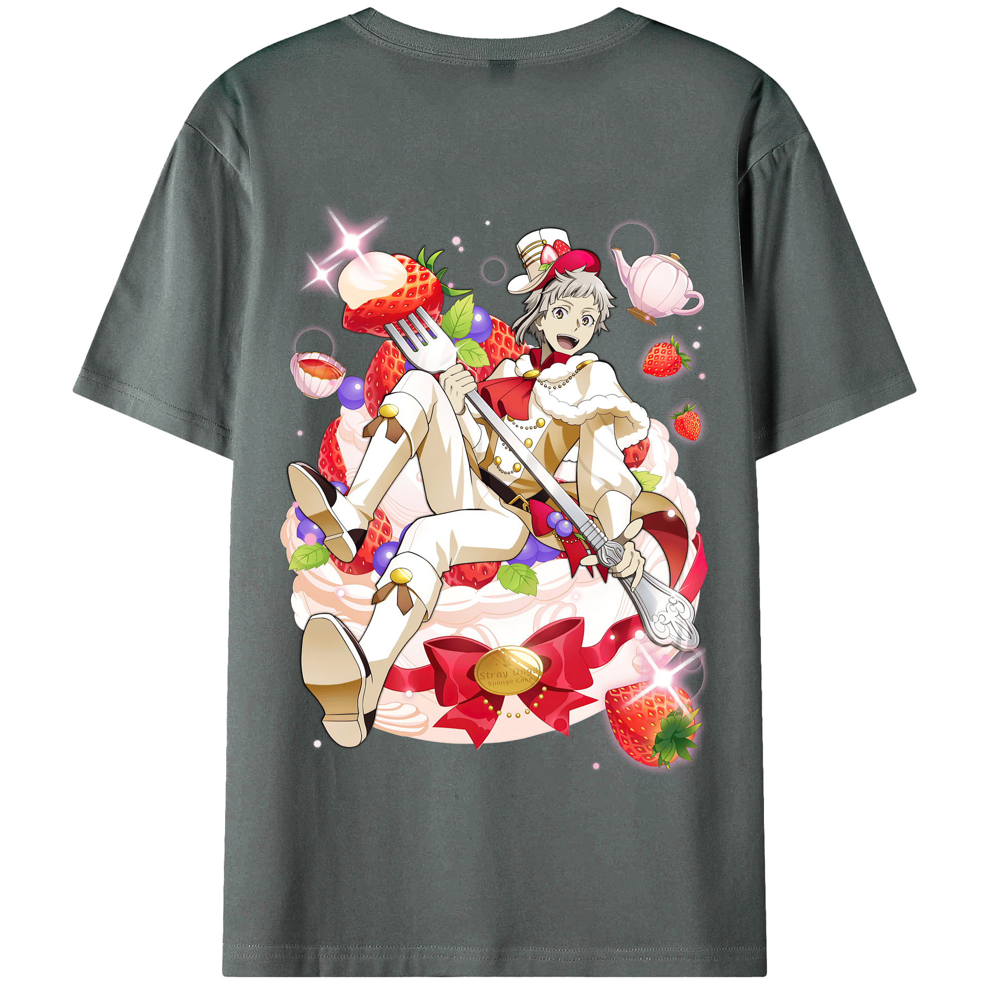 （画像用） 文豪ストレイドッグス Bungo Stray Dogs 綿100％半袖Tシャツ（背面プリント）